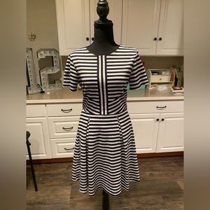 KUT FROM THE KLOTH dark blue and white striped dress